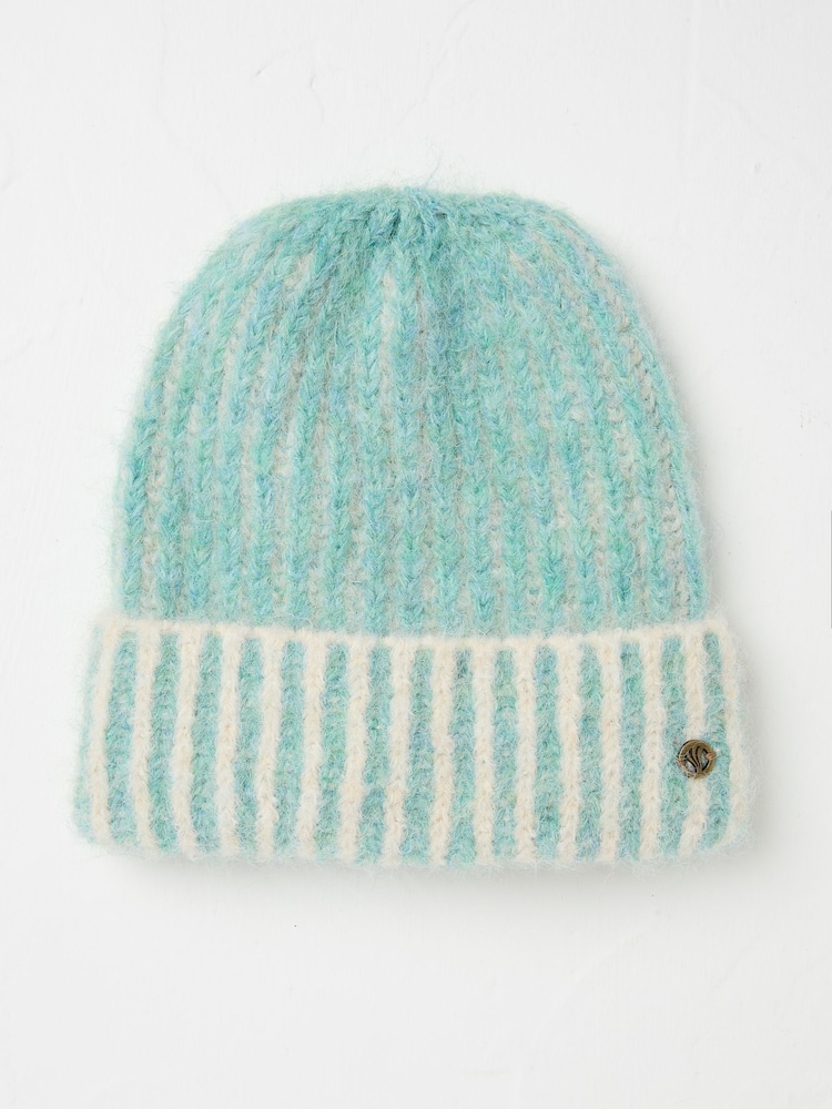 FatFace Green Haze Plaited Beanie - Image 1 of 2
