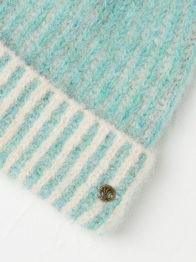 FatFace Green Haze Plaited Beanie - Image 2 of 2