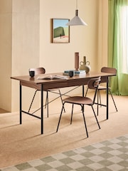 MADE.COM Dark Walnut Effect Blaze 6 To 8 Seater Rectangular Dining Table - Image 2 of 6