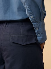 Bleumarin - 100% Cotton Croială tip balon Pantaloni chino Pantaloni - Image 5 of 8