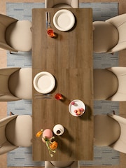 MADE.COM Dark Natural Oak Effect Pavia 6 to 8 Seater Extending Dining Table - Image 3 of 8