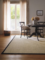 Origin Rugs Light Beige with Black Border Hand Woven Sisal Rug - Image 1 of 4
