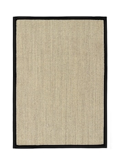 Origin Rugs Light Beige with Black Border Hand Woven Sisal Rug - Image 2 of 4