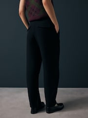 Black Barrel Leg Crepe Trousers - Image 3 of 10