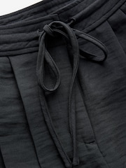 Black Barrel Leg Crepe Trousers - Image 7 of 10