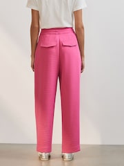 Bright Pink Barrel Leg Crepe Trousers - Image 2 of 5