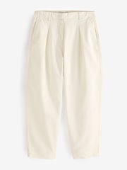 Ivory 100% Cotton Barrel Leg Chinos Trousers - Image 5 of 7