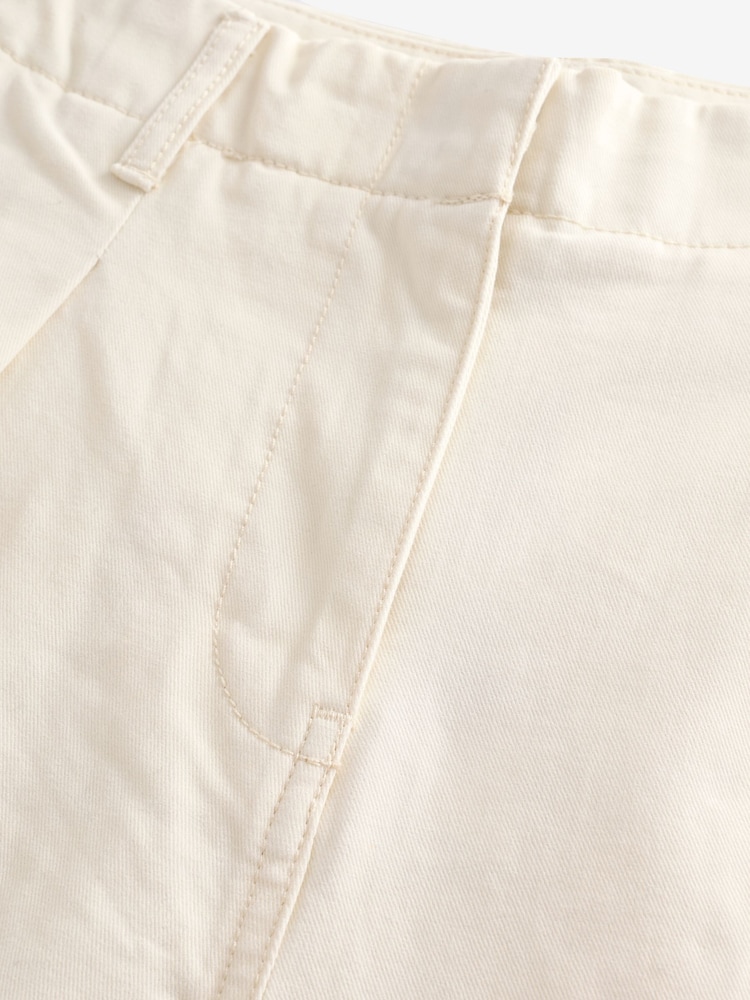 Ivory 100% Cotton Barrel Leg Chinos Trousers - Image 7 of 7