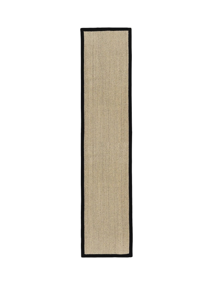 Origin Rugs Light Beige with Black Border Sisal Runner - Image 2 of 4
