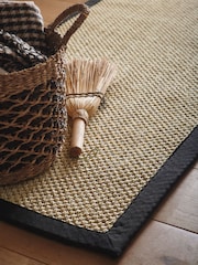 Origin Rugs Light Beige with Black Border Sisal Runner - Image 4 of 4