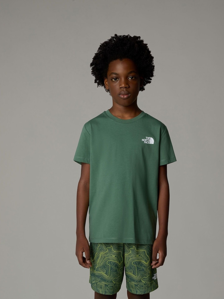 The North Face Green Boys Box NSE T-Shirt - Image 1 of 4