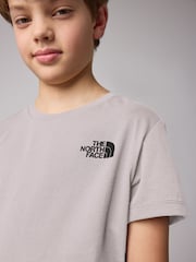 siva - The North Face majica s kratkimi rokavi The North Face Teen Simple Dome - Slika 5 iz 7