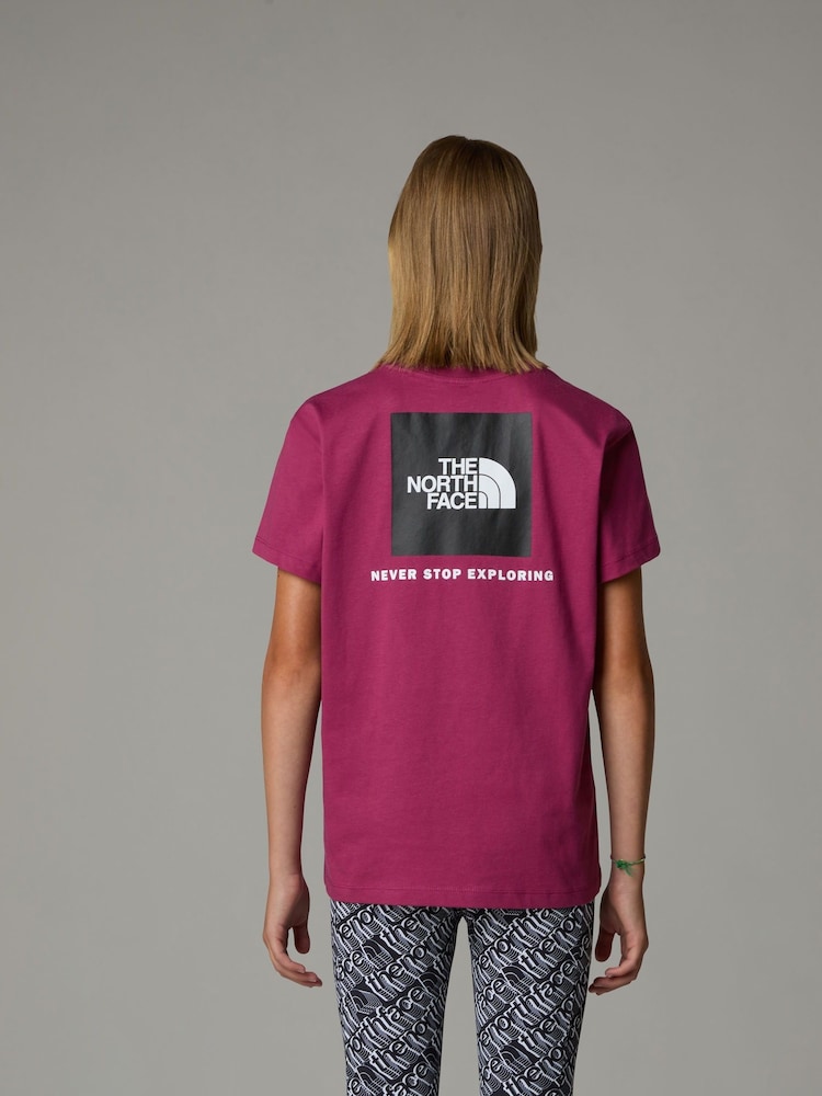 The North Face Purple Girls Redbox Relaxed 100% Cotton T-Shirt - Image 2 of 3