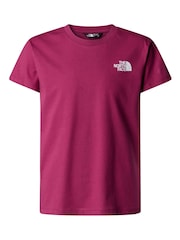 The North Face Purple Girls Redbox Relaxed 100% Cotton T-Shirt - Image 4 of 5