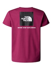 The North Face Purple Girls Redbox Relaxed 100% Cotton T-Shirt - Image 5 of 5