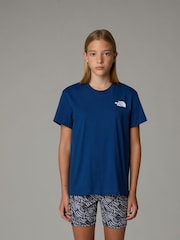 The North Face Blue Girls Redbox Relaxed 100% Cotton T-Shirt - Image 1 of 3