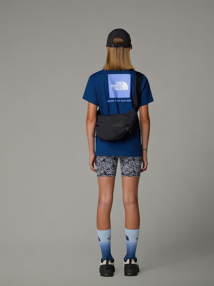 The North Face Blue Girls Redbox Relaxed 100% Cotton T-Shirt - Image 3 of 3 The North Face Blue Girls Redbox Relaxed 100% Cotton T-Shirt - Image 3 of 3