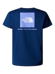 The North Face Blue Girls Redbox Relaxed 100% Cotton T-Shirt - Image 5 of 5