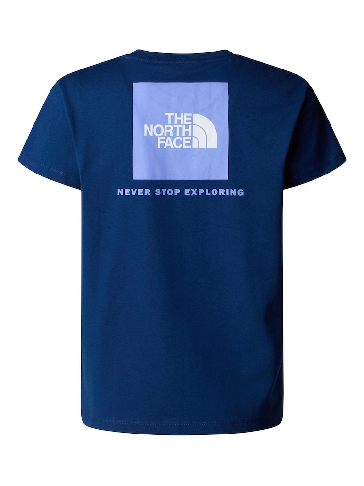 The North Face Blue Girls Redbox Relaxed 100% Cotton T-Shirt - Image 5 of 5