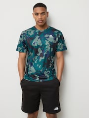 The North Face Green MA 24/7 All Over Print T-Shirt - Image 1 of 4