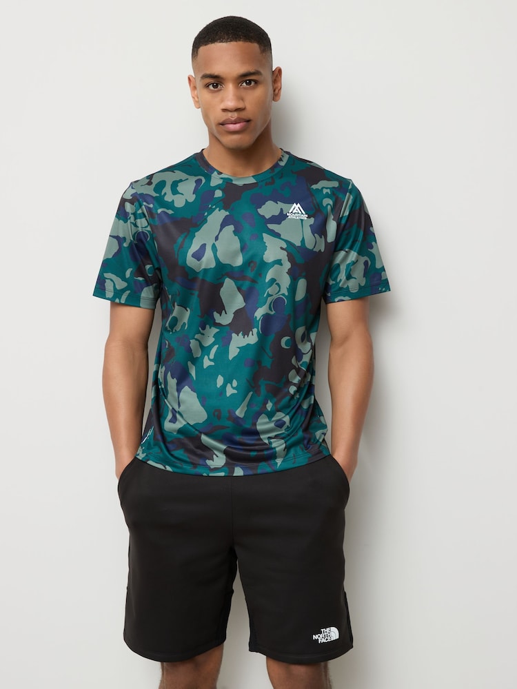The North Face Green MA 24/7 All Over Print T-Shirt - Image 1 of 4