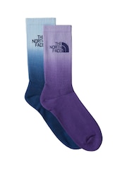 The North Face Purple Everyday 2pack Dip Dye Crew Socks - Image 1 of 3