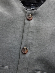 Grey V-Neck Ponte Pinafore Mini Dress - Image 6 of 7