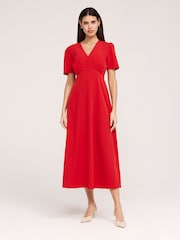 Finery Petite Nieve Midikleid mit V-Ausschnitt - Bild 1 von 4