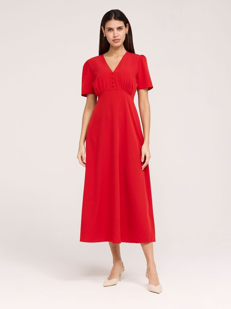Finery Petite Nieve Midikleid mit V-Ausschnitt - Bild 1 von 4 Finery Petite Nieve Midikleid mit V-Ausschnitt - Bild 1 von 4