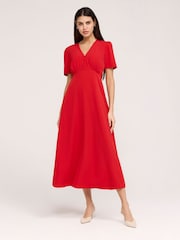 Finery Petite Nieve Midikleid mit V-Ausschnitt - Bild 3 von 4