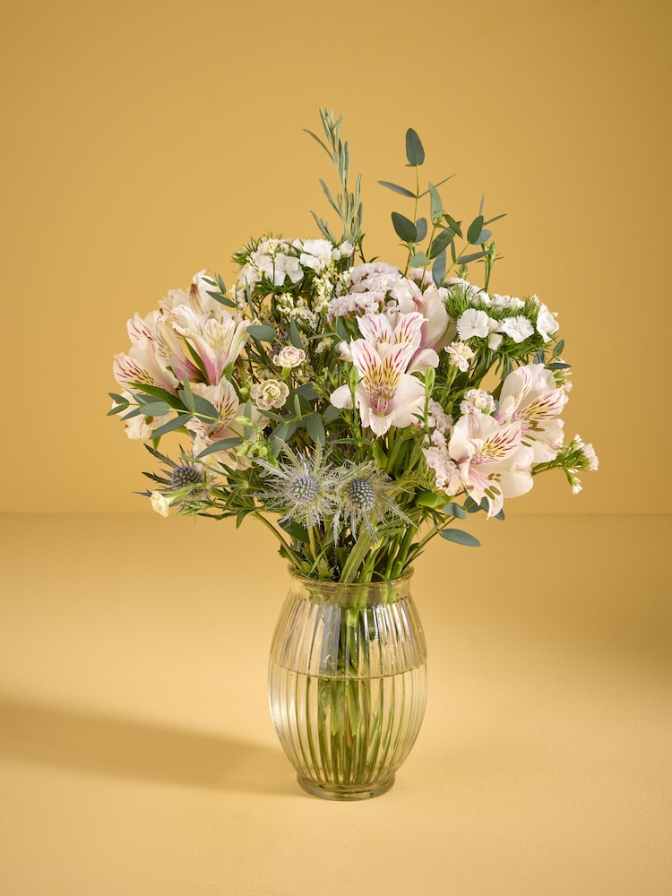 White Posy Letterbox Fresh Flower Bouquet - Image 1 of 5