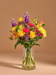 Bright Rose and Carnation Fresh Flower Letterbox Bouquet - Image 1 of 4