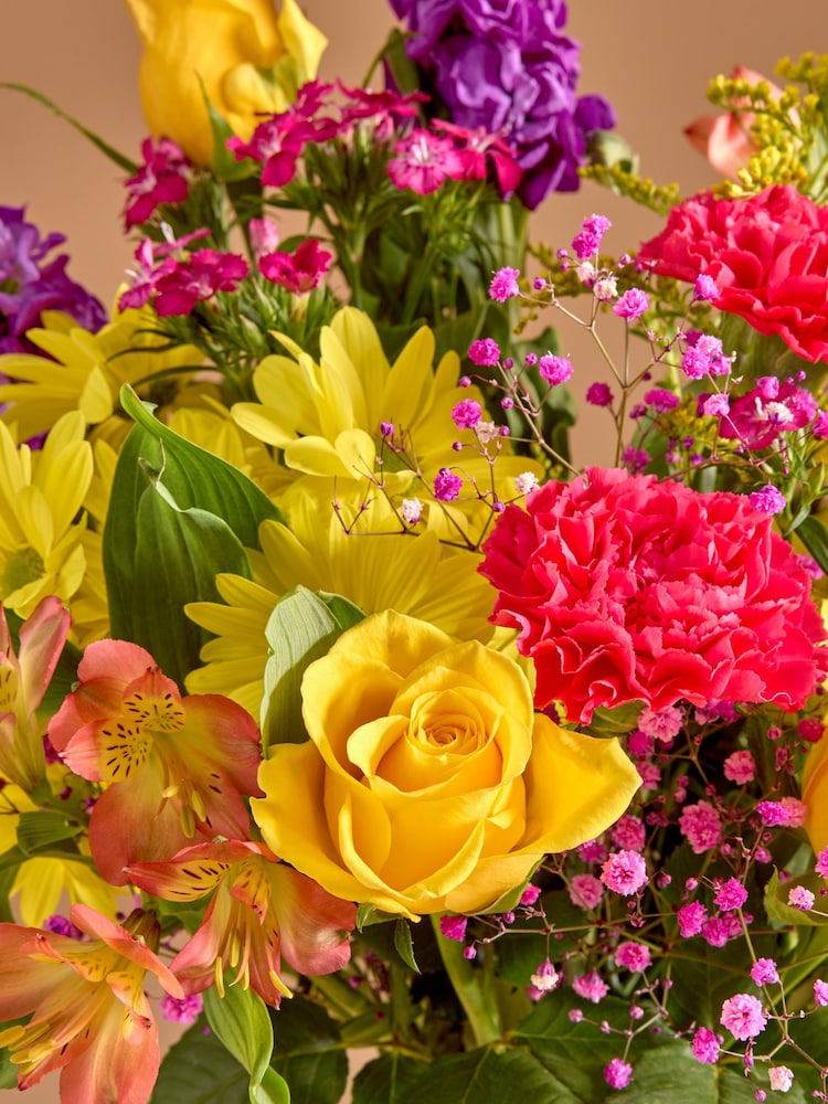 Bright Rose and Carnation Fresh Flower Letterbox Bouquet - Image 2 of 4