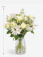 White Rose and Chrysanthemum Fresh Flower Letterbox Bouquet - Image 3 of 5