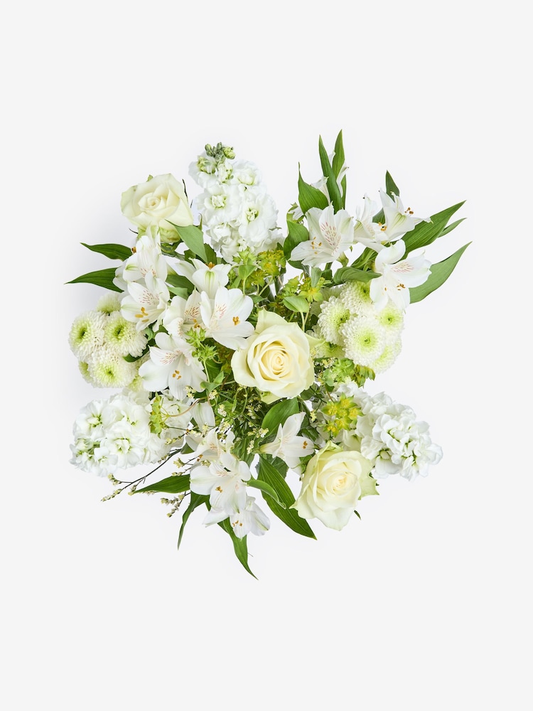 White Rose and Chrysanthemum Fresh Flower Letterbox Bouquet - Image 5 of 5