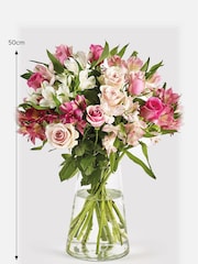 Pink Rose and Alstroemeria Fresh Flower Letterbox Bouquet - Image 4 of 6
