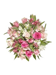 Pink Rose and Alstroemeria Fresh Flower Letterbox Bouquet - Image 6 of 6