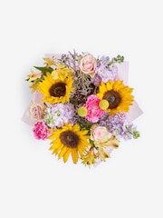 Pastel Mother's Day Rose and Sunflowers Fresh Flower Bouquet in Hatbox - Image 4 of 4