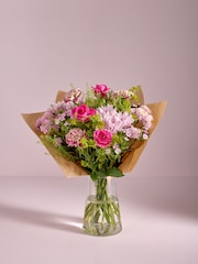 Pink Chrysanthemum and Roses Fresh Flower Bouquet - Image 1 of 6