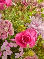 Pink Chrysanthemum and Roses Fresh Flower Bouquet - Image 2 of 6