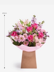 Pastel Rose and Chrysanthemum Fresh Flower Bouquet in Gift Bag - Image 3 of 5