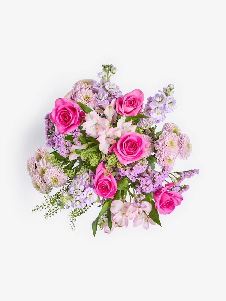 Pastel Rose and Chrysanthemum Fresh Flower Bouquet in Gift Bag - Image 5 of 5 Pastel Rose and Chrysanthemum Fresh Flower Bouquet in Gift Bag - Image 5 of 5