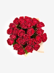 Red Two Dozen Roses Fresh Flower Bouquet - Image 4 of 4