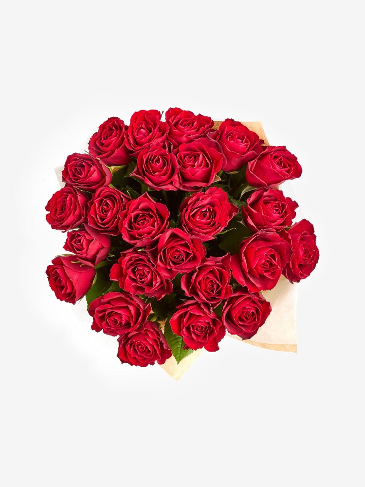 Red Two Dozen Roses Fresh Flower Bouquet - Image 4 of 4