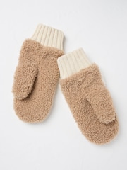 FatFace Ivory Borg Mitten - Image 2 of 4
