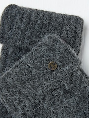 FatFace Charcoal Grey Cable Knit Gloves - Image 2 of 2