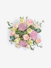 Laura Ashley Pink Rose and Bloom Chrysanthemum Fresh Flower Bouquet in Gift Bag - Image 5 of 5