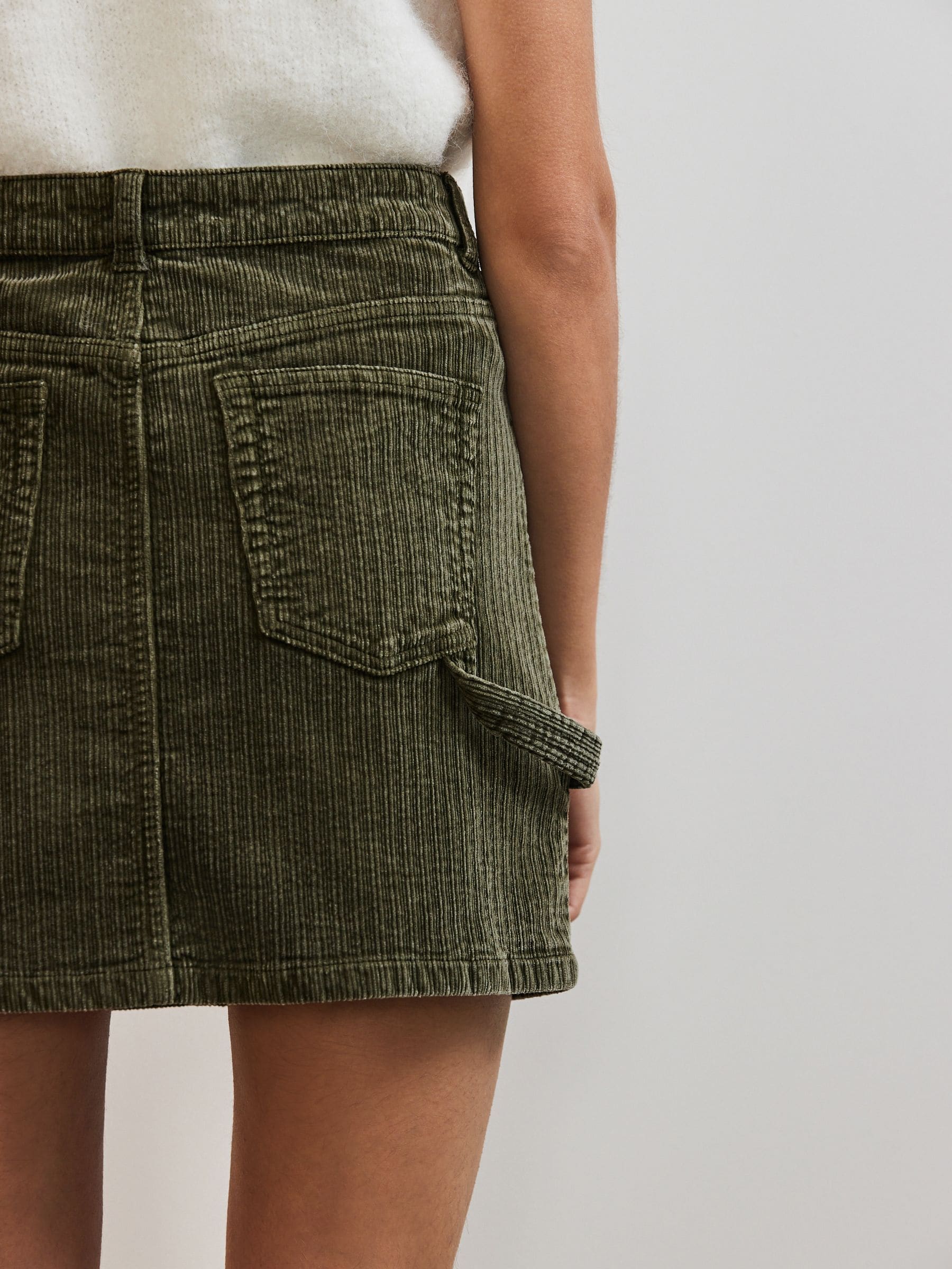 Buy Khaki Green Corduroy Mini Skirt from Next USA