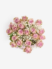 Lilac Purple Rose Fresh Flower Bouquet in Gift Bag - Image 4 of 4