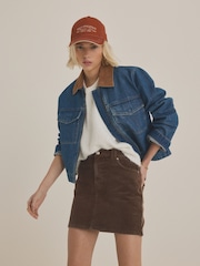 Brown Corduroy Mini Skirt - Image 1 of 7
